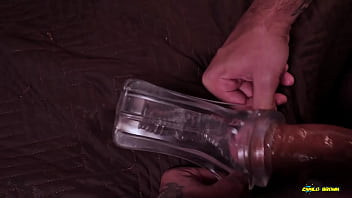 Preview 4 of Twerk In Good - Big Hairy Cock Daddy Fucking a Transparent Fleshlight and Filling It with Cum