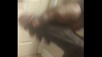 Preview 4 of Son Fuck Mom While Taking Bath - Jacking My Big Dick In The Bathroom