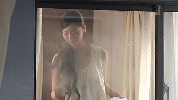 Preview 1 of Big Boos Gag - 向かいの部屋の窓から覗く巨乳美女の着替え姿に見とれていると、偶然ラッキーエロ、そして&hellip_まさか！？