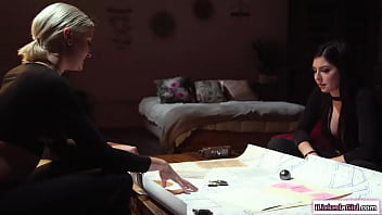 Preview 1 of Xxxnisha - Lesbian agent fingers her blonde partner