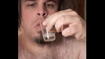 Preview 2 of Blackdog Sex - Drinking my own cum from a shot glass