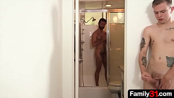 Preview 3 of Nipples Nailed Down - Who among us hasn&#039_t tried to spy stepdad in the shower?