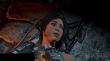 Preview 3 of Indian Desi Lady Sex - Lara Croft tied up and played with by Tifa [TheRopeDude]