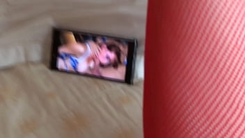 Preview 2 of Pussy Xtrem - ARDIENTES 69 - MY WIFE GETS EXCITED WATCHING PORN ON HER CELL PHONE AND MASTURBATES
