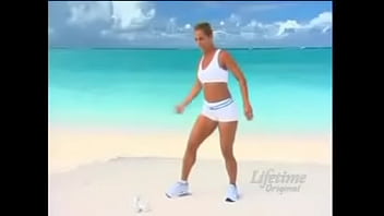 Preview 1 of Bratty Srs - Denise Austin in white shorts
