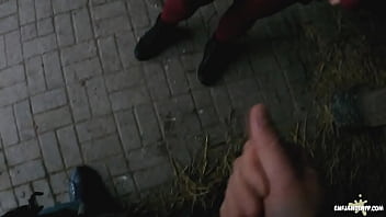 Preview 3 of Dogsexfilm - Blowjob and Facial of cute teen in a barn - More at www.enfjandinfp.com