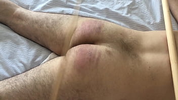 Preview 2 of Nurse Has Got The Medicine - caned cuffed to poles - no escape