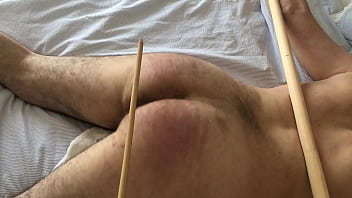 Preview 4 of Nurse Has Got The Medicine - caned cuffed to poles - no escape