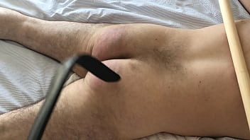 Preview 3 of Ass Big Big Tits - strapped cuffed on poles