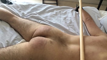 Preview 1 of Ass Big Big Tits - strapped cuffed on poles