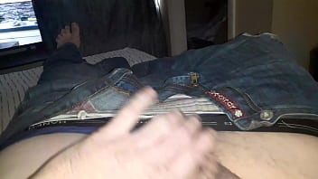 Preview 4 of Home Silvery Men - Stroking small dick