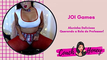 Preview 4 of Sxxxboy - Aluninha Deliciosa Sentando na Rola do Professor! | JOI Games | Punheta Guiada | # 15