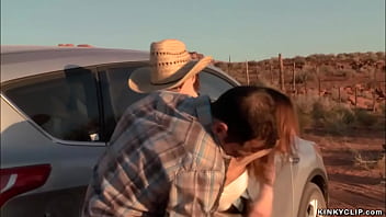 Preview 1 of Witht Prenagent Fuck - Couple anal fuck bound slut in desert
