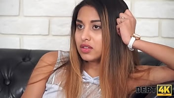 Preview 1 of Bollywood Xxx Roki Rani Xvibeo - DEBT4k. Petite lassie with angelic face sucks dick for huge debts