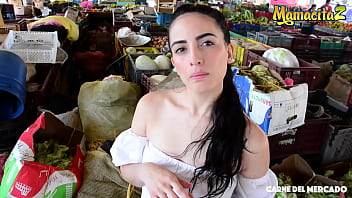 Preview 2 of Alexis Xnx2016 - CARNE DEL MERCADO - #Karol Higuita #Alex Moreno - Delicious Teen Latina Takes A Big Cock After Work