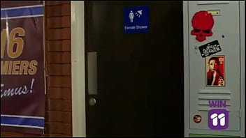 Preview 2 of Navara Bayko Zavazavi - Stole clothes from sexy teacher in school shower room. Robbed naked. ENF