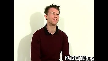 Preview 2 of Dick Between Two Pussy Scissor - Young UK teen Rob K jerks his thick cock after interview
