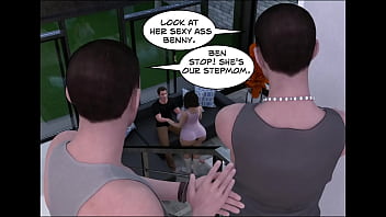 Preview 2 of Dominican Cams African Love - Busty Big Ass Mature Cheats &amp_ Fucks Stepson (3D Comic)