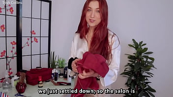 Preview 1 of Mommy Boobs Boob - ASMR JOI (French with subs) &ndash_ The Barber Shop.