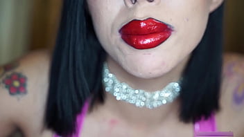 Preview 4 of Sonny Leyn - Lip Fetish and Facial - Jasmine Dark