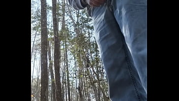 Preview 1 of Masturbation At Bus Stop - Piss on the trails