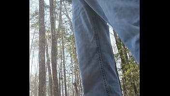 Preview 4 of Masturbation At Bus Stop - Piss on the trails
