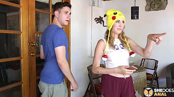 Preview 1 of Mommy And Son Fuck Japan - Kinsley Eden - Give Me Realy Anal I&#039_ll Give You a Pokemon