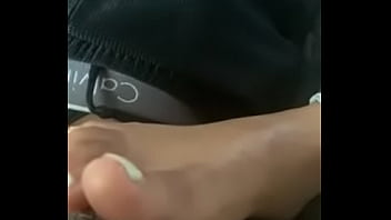 Preview 4 of Boner Yoga Class - Footjob from a good friend of mines after a year of talkin her into it