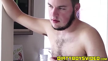 Preview 1 of 4g3xxx Very - Horny jocks hard kitchen fucking after sloppy dick sucking