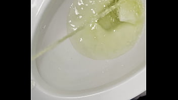 Preview 1 of Caught Sis Cleaning Naked - Bathroom Piss
