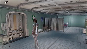 Preview 1 of Snake Xxx Sex Girl - Fallout 4 Nurse fucked on the desk