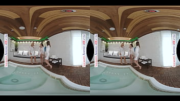 Preview 1 of Chinami Uncensored - Naughty America - Spa day for Lily Glee,  Macy Meadows,  and Paisley Porter calls for full body massages and multiple orgasms!