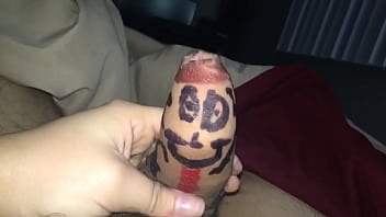 Preview 3 of Leydy Fuked - Stella drew a face on my penis and plays with him