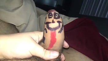 Preview 1 of Leydy Fuked - Stella drew a face on my penis and plays with him