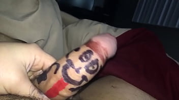 Preview 4 of Leydy Fuked - Stella drew a face on my penis and plays with him