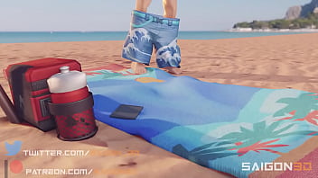 Preview 1 of Full Danger Xxxx - Overwatch: Mccree fucks Hanzo by the beach