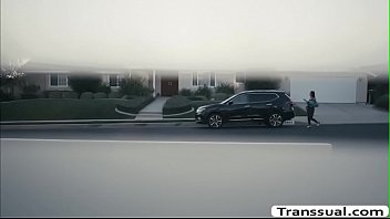 Preview 1 of Beuty Anzel - Slut TS rides the black cock of neighbor