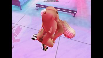 Preview 1 of Sonilewanx18 - Two bimbo whores Bridgette and Queen Bimbo fuck each other with dildo