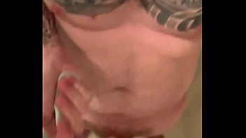 Preview 2 of Public Wife Crowd Beach Orgasm - Jerking it in the shower