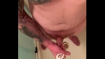 Preview 4 of Public Wife Crowd Beach Orgasm - Jerking it in the shower