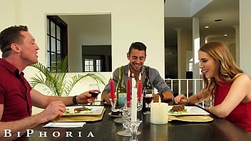 Preview 1 of With Her Son - BiPhoria - Cadence Lux Has Wild Sex With Her 2 Husbands