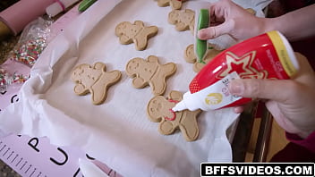 Preview 1 of Rashyasex - It&rsquo_s Christmas time and bff&#039_s Adriana Maya,  Aria Kai and Dani Damzel are celebrating by baking some cookies and getting fucked by Santa!