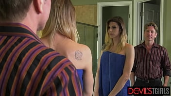 Preview 1 of Family Fucks Mom - My Trans Girlfriend Casey Kisses Knows How To Please