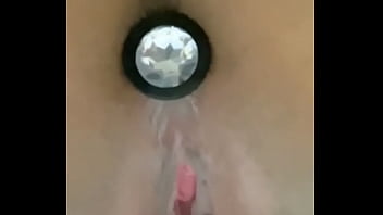 Preview 4 of Beutiful Stem Mom - Wife rubbing pussy with anal plug