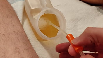 Preview 4 of Fuc Litil Girl - Self Catheter Solo Pissing Slow Bladder Emptying