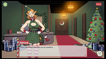 Preview 2 of Sax Movei - Claus&#039_ Secret Surprise [ XMAS HENTAI Game ] Ep.3 Mrs santa tease us with her underskirt ANAL plug !
