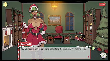 Preview 3 of Sax Movei - Claus&#039_ Secret Surprise [ XMAS HENTAI Game ] Ep.3 Mrs santa tease us with her underskirt ANAL plug !
