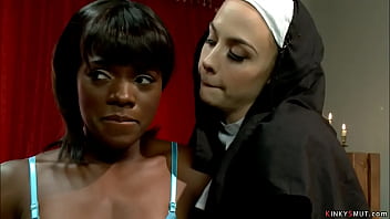 Preview 2 of Xxxsweetsex - Nun waxed and whipped bound ebony