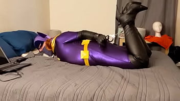 Preview 1 of Sara Jay Tube Lift Carry Xxxxxx - Batgirl hogtied