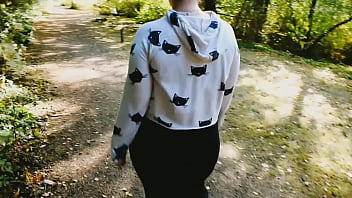 Preview 1 of Jessie J Interracial - Bbw Exhibitionist Rubs Her Pussy Outdoors At A Public Park